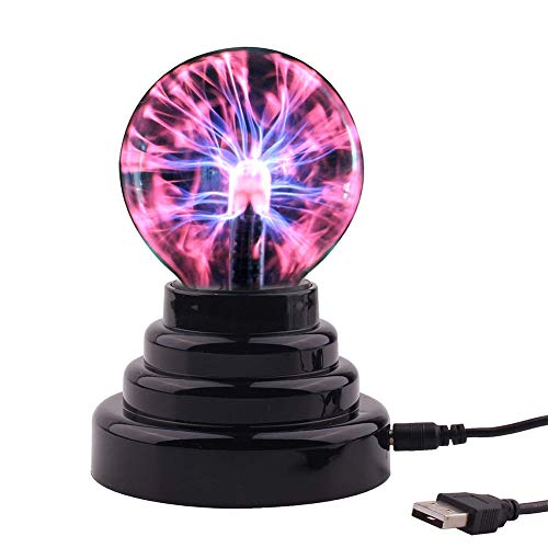 Preisvergleich Produktbild Magische Plasmakugel Plasma Ball Leucht Tragbare Ball Elektrostatische Kugel Berührungsempfindliche Blitzkugel, Blinkende Pädagogisches Spielzeug Blitzlicht Plasmalampe - USB oder batteriebetrieben