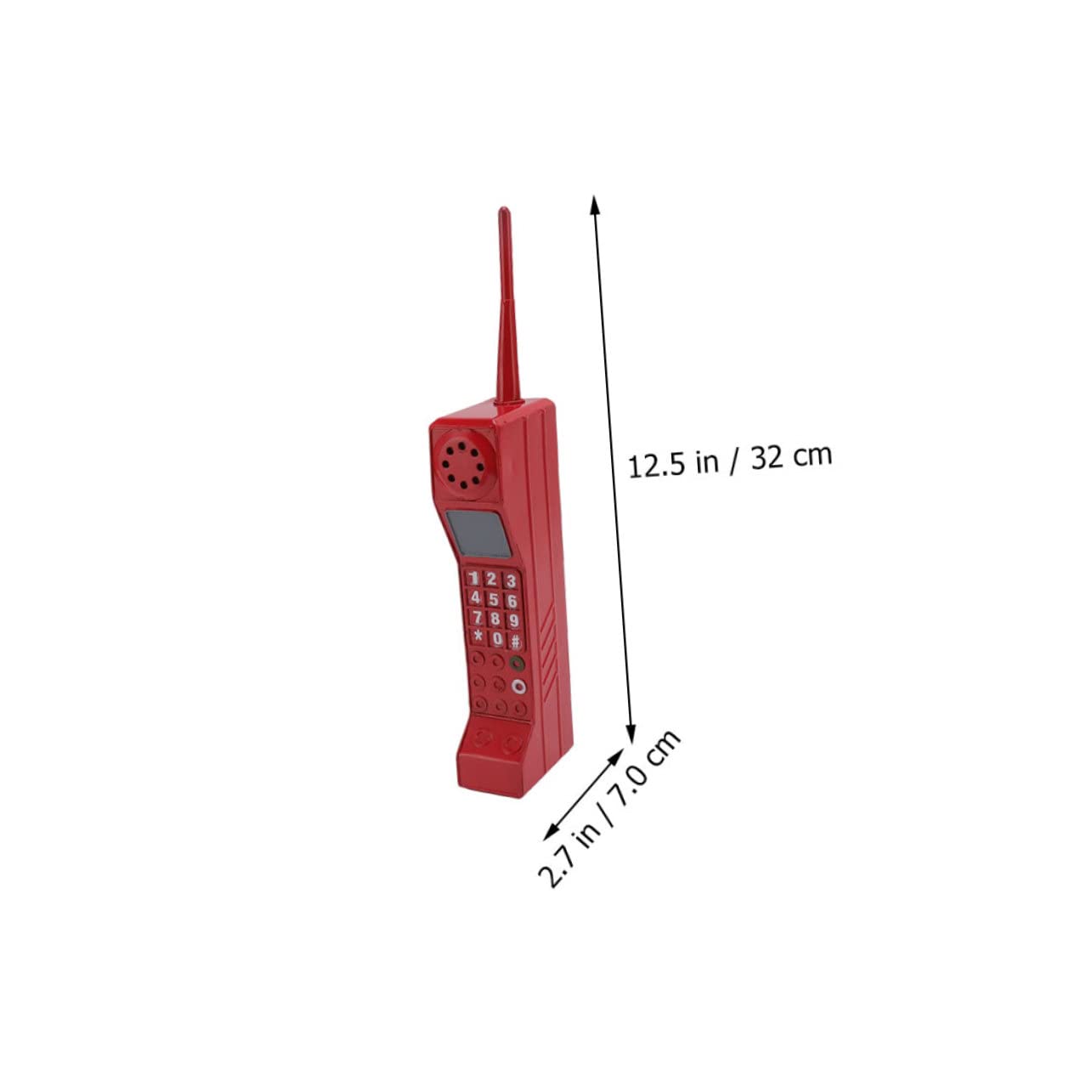 Garneck Retro Old Fashioned Telephone Mobile Phone Ornament Iron Mobile Phone Statue