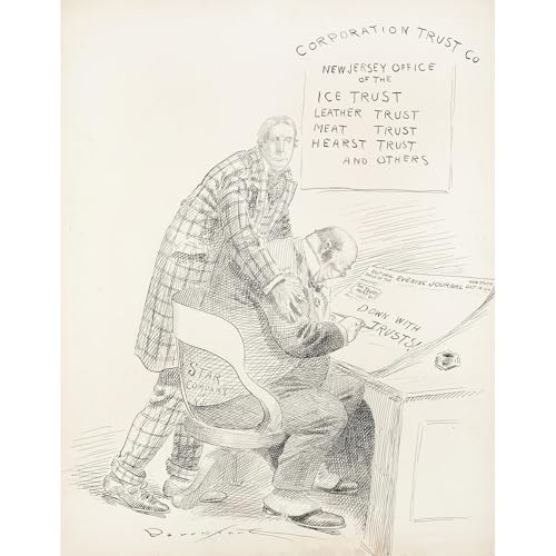 ArtDirect A man representing the Star Company of N.J. sits in the Corporation Trust Co. office and writes an editorial for a New York newspaper Unframed Art Print Giclee Poster by Homer Davenport - Ready for Framing with Customization Sizes