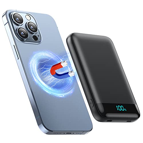Magnetic Wireless Portable Charger 10800mAh PD 3.0 Fast Charging LED Display Power Bank