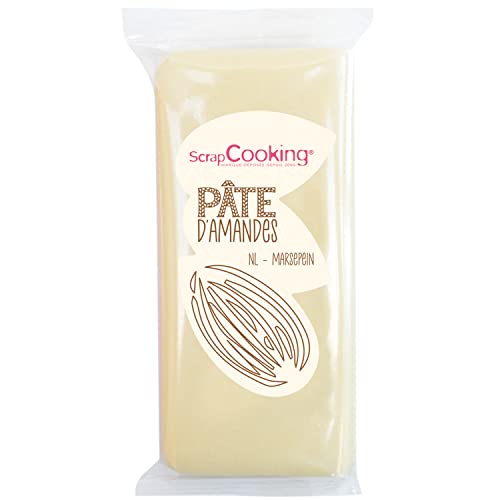 ScrapCooking - Pâte d’Amandes d’Origine Naturelle 200g - Pour Gâteaux, Pâtisseries, Desserts, Bûches - Noël, Pâques, Massepain Marzipan - Coloris...