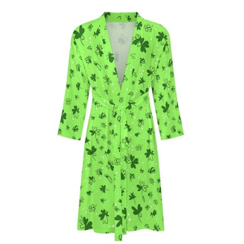 Vintage Newspaper Printed Robes For Women Mens Bathrobes Travel Spa Robe Pajamas Long Shower Towels Casual Sleepwear2