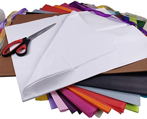 White Tissue Paper Large Sheets, Acid Free Art Paper, Perfect for Gift Wrap, Storage, Packing, Art & Craft Bulk Pack Archiving Shredding 70 x 50cm Sheet Size