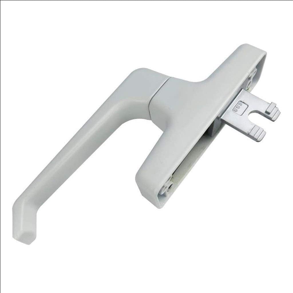 Lcuvimpex Bianco Lockable Window Handle， Door Window Inline Handle Push Pull Swing Rotary Zinc Black White Multiple Sizes(,Window Spindle Width 25Mm)