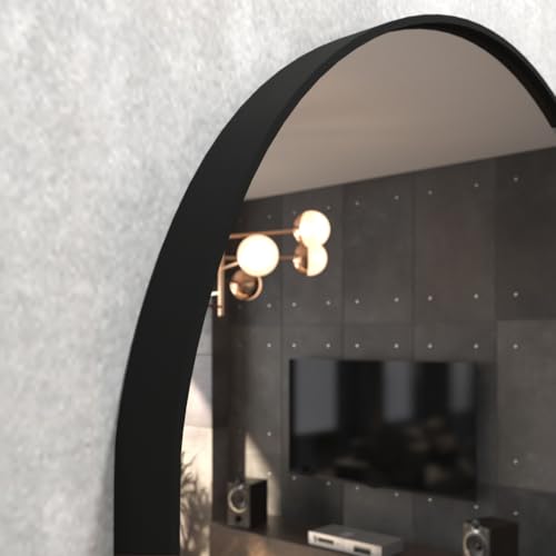 Espelho Oval 110x50 Grande Corpo Inteiro Com Moldura(BASE RETA GELO)