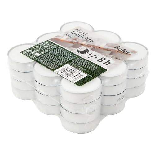 Hofer - Kerzen Teelichte Maxi tealight, in Metallhülsen, bis zu 8h...
