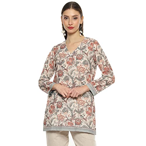 Image of BIBA Women Cotton Blend Printed Kurti