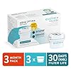 Aqua Optima Cartuccia Filtro, confezione da 3 Evolve+ (fornitura per 3 mesi), compatibile con Brita Maxtra+ e PerfectFit, sistema di filtraggio a 5 fasi che riduce cloro, calcare e altre impurità #1