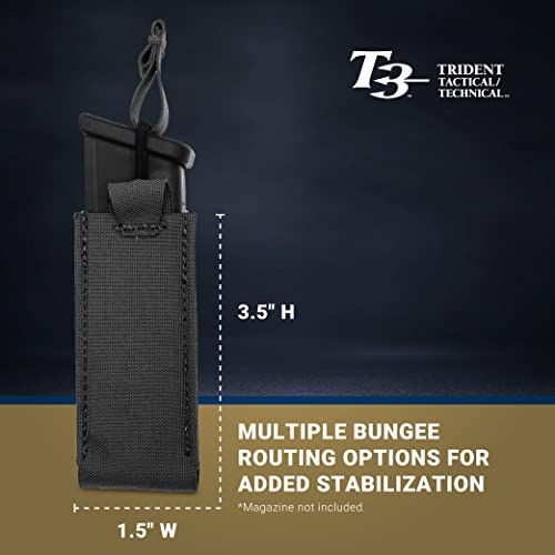 T3 Gear Single Pistol Mag Pouch Lc, Pistol-Magazine Holder, Black #TOP2