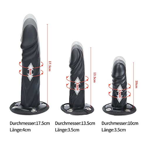 Arnés con 3 Consoladores Strap on Dildos Con Harness para Mujeres, Hombres y Parejas, Masturbador para Lesbianas Eroticos Juguete Sexual con Ajustable Correa