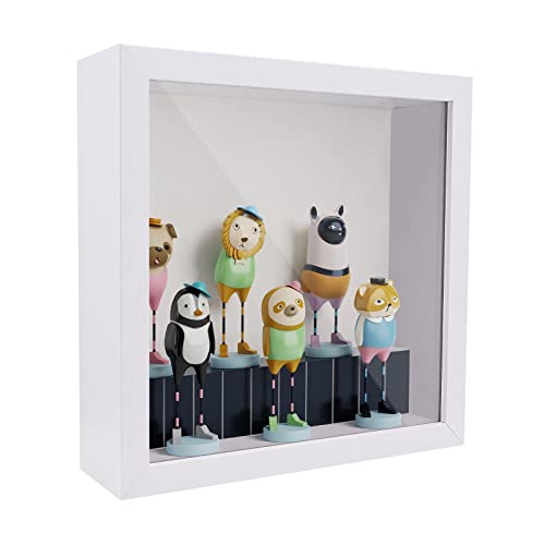 ShawFly Marcos con Profundidad 22.5x22.5 x6.5cm,Marcos de Fotos 3D Profundidad para Medalla, Flor, Exhibición de Artesanías Cover