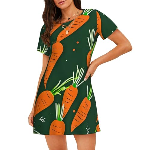 Chemise de nuit légère Happy Carrot en tissu respirant haut de gamme