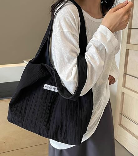 Pocadri Women Soft Fabric Shoulder Bag Large Capacity Tote Purse Casual Handbag Work Shopping Travel2