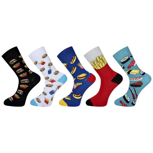 Chaussettes décontractées fast-food en coton pour des journées cocooning et stylées