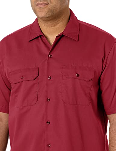 Image of Dickies Men's Short Sleeve Work Shirt - Durable Twill Button Down Shirts for Men, Lightweight Uniform for Daily Wear