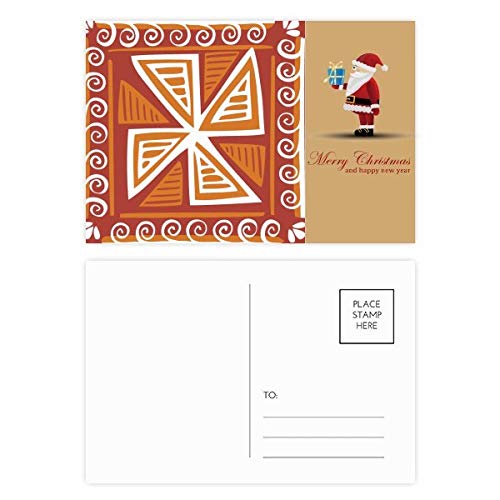 Cartes postales de style civilisation antique et Père Noël marron Mexique lot de 20