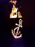 Feuerkorb Tiko-Metalldesign Feuertonne/Feuerkorb mit Motiv Anker