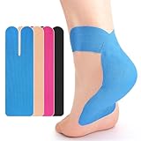 Achillessehnenentzündung Kinesiologie-Tape, 8-teiliges Baumwoll-Fußband zur Linderung von Plantarfasziitis-Schmerzen, Sportbandagen, Original-Baumwolle, wasserdicht, atmungsaktiv