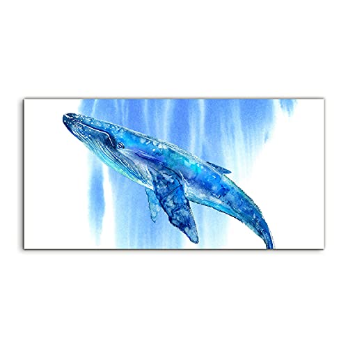 Tableau baleine mer acrylique photo art mural panoramique 100x50cm Coloray