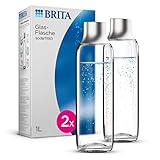 Die Glasflasche mit Edelstahlverschluss und 1l Fassungsvermögen (0,84l Sprudel-Volumen) ist exklusiv für die Verwendung mit dem BRITA sodaTRIO Wassersprudler konzipiert (nicht kompatibel mit BRITA sodaONE)
