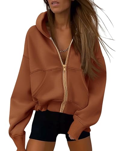 PRETTYGARDEN Hoodies for Women Sweatshirt Zip Up Hoodie Fall Fashion 2025 Trendy Long Sleeve Jackets Winter Clothing Outfits