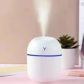 Kit 2 Difusor Aromatizador Mini Egg USB Portátil com LED - Umidificador Purificador para Quarto Carro e Ambiente Seco.