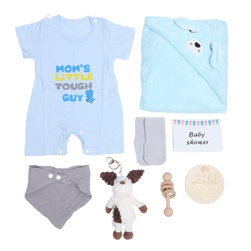 Generic Cesta de Regalos para Baby Shower, Conjunto de Elementos Esenciales para bebé Recién Nacido, Suave y Cómodo, para Baby Showers (BLUE)