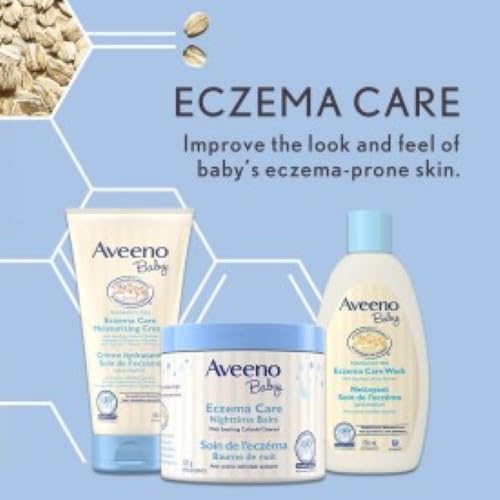 Aveeno Baby Eczema Care Daily Moisturizing Body Cream for Sensitive Skin, Soothing Eczema Relief Cream, Colloidal Oat & Ceramide for Dry & Itchy Skin, Steroid- & Fragrance-Free, 330 mL - Image 6