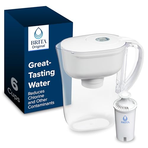 Brita Metro Water Filter Pitcher with SmartLight Change Indicator, BPA-Free,