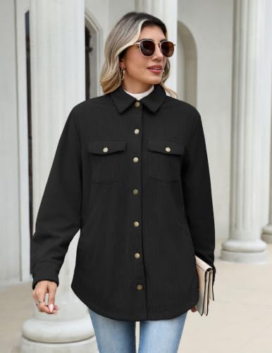 Zeagoo Jackets For Women Fleece Lined Shacket Corduroy Coat Fall Outfits - image 4