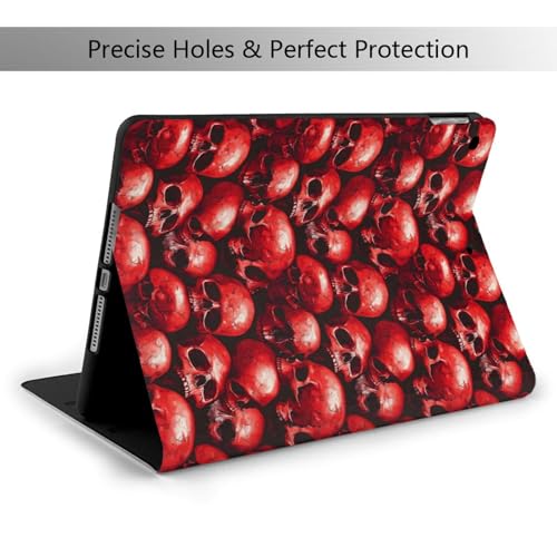 Étui iPad 10.2 tête de mort rouge pour 9e 8e 7e génération - 2