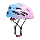 Fahrradhelm für Kinder, Verstellbarer Fahrradhelm 52 56 cm, Trendiger Rennradhelm, Geeignet für Skateboarding Und Rollschuhlaufen, ROSA