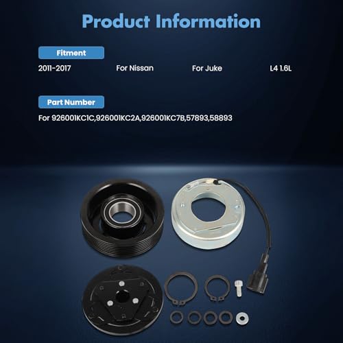 Image of ECCPP AC Compressor Clutch 2011-2017 for Nissan Juke 1.6L