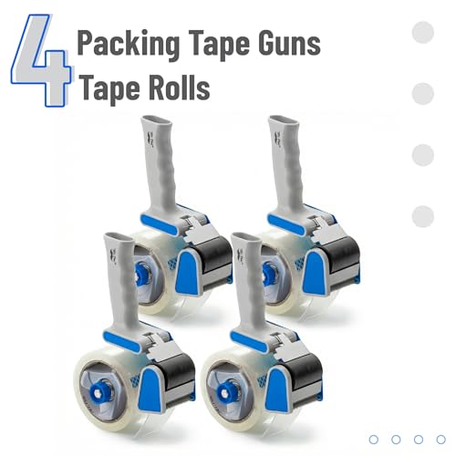 Image of Mr. Pen- Packing Tape Dispenser Gun 2-Inch, Blue, 16 Pack with 4 Rolls Tape
