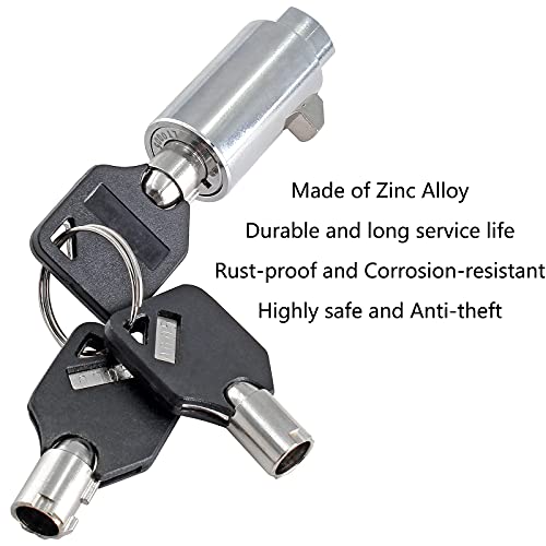 Bonsicoky 2 Set Vending Machine Lock And Key (Keyed Alike), High Security Tubular Keyway Soda Machine Locks #TOP4