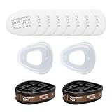HUGUARD 901 Filter, Kompatibel Mit Der HUGUARD 9600 Atemschutzmaske, Enthält 2 Organische Dampffilter, 2 Filterhalter und 8 N95-Partikelfilter