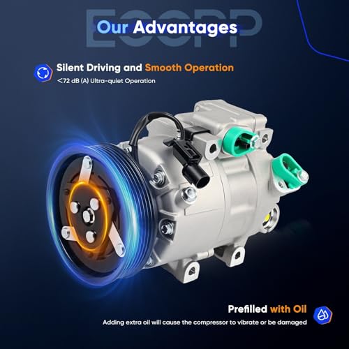 Image of ECCPP AC Compressor 2009-2010 for Hyundai Sonata 3.3L Air Conditioning Compressor Rapid Cooling VS16
