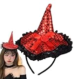 dress hoops near me Apelación elegante: captura la esencia de Halloween con nuestra diadema de sombrero de bruja. Las lentejuelas y los delicados adornos de encaje lo hacen elegante y elegante, agregando un toque de al aspecto tradicional de brujas