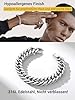 PROSTEEL Herren Armband Edelstahl Panzerkette Armband schwer Glieder Link Kettenarmband 21CM Armkette Armreif, 8mm Breit, silber #4
