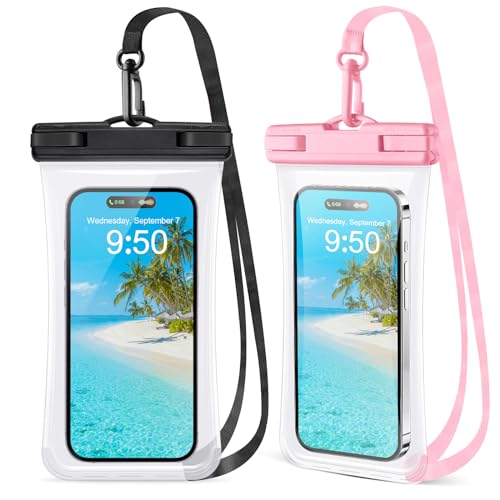 Pedvsty WP23 2 Pack Waterproof Phone Pouch Case [3D Clear Soft Edges] cover