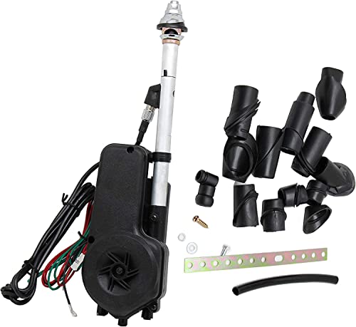 RED WOLF Antenne de voiture électrique universelle 12 V pour Mercedes-Benz Audi Opel Peugeot Ford Honda Nissan Antenne télescopique