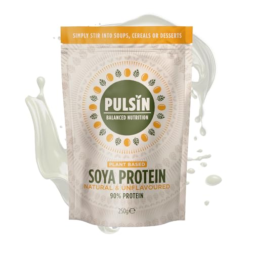 Pulsin - Geschmacksneutrales Veganes Sojaprotein-Pulver - 250g - glutenfrei, natürlich, pflanzlich, palmölfreies & milchfreies Protein - Sportnahrung