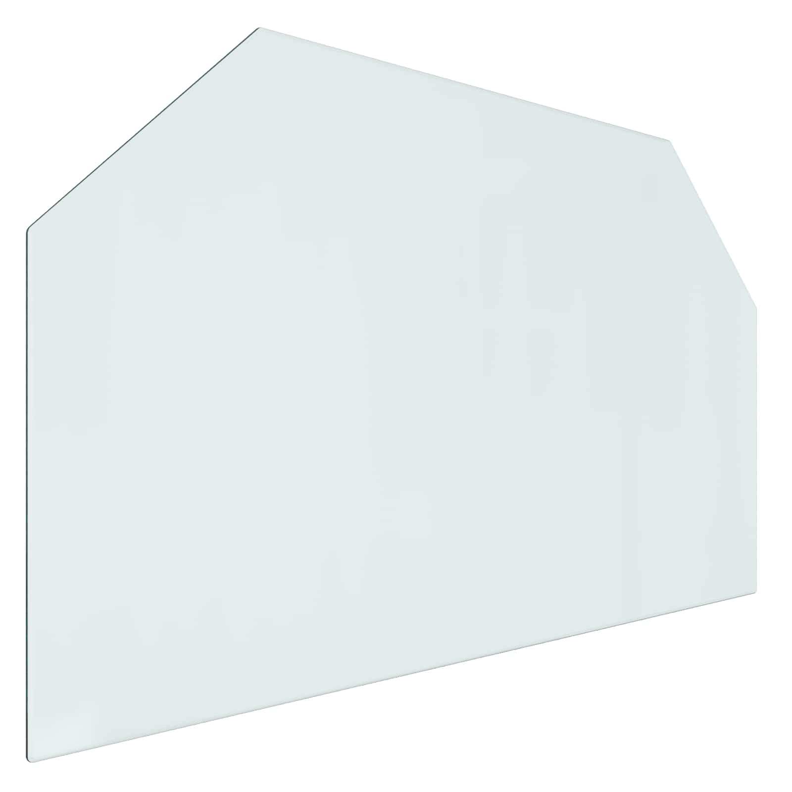 Kamin Bodenplatte aus gehärtetem Glas 100 x 60 cm Funkenschutzplatte für Kaminöfen Hitzebeständig Bodenschutzglas