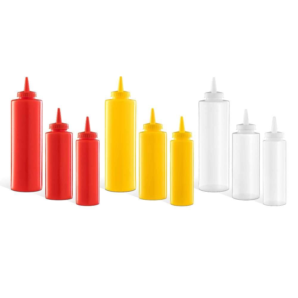 Flacon Souple Distributeur De Sauce - 6Oz - Pour Ketchup, Moutarde, Mayonnaise - Plastique Transparent