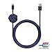 Native Union Night Cable USB-C to USB-A-10ft Ultra-Strong Charging Cable with Weighted Knot for Samsung Galaxy Z Flip3, Z Fold3, S21+, Google Pixel 6, iPad Pro (2018 & Later), iPad Air 5 (Marine)