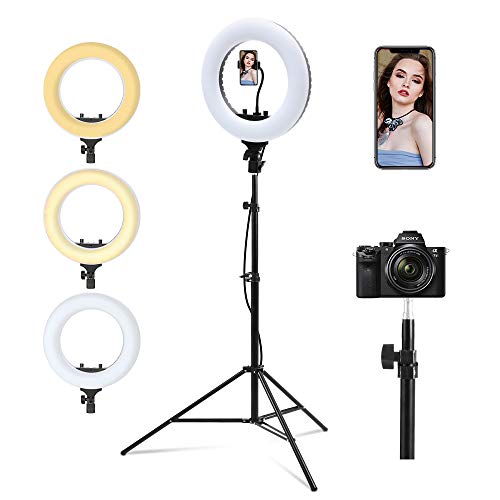 Black Friday - 40% OFF Dimmable 18" Bi-Color 3200K-6500K Selfie Ring Light with Extendable Tripod Stand Adjustable LED Circle Beauty Ringlight 3 Phone Camera Holder for Live Streaming Makeup YouTube Video Vlog Tiktok -48W Black Friday - 40% OFF Dimmable 18" Bi-Color 3200K-6500K Selfie Ring Light with Extendable Tripod Stand Adjustable LED Circle Beauty Ringlight 3 Phone Camera Holder for Live Streaming Makeup YouTube Video Vlog Tiktok -48W