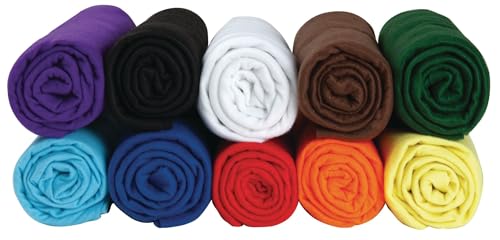 Feutre polyester carré résistant et anti-effilochage blanc de 91,4 cm pour loisirs créatifs