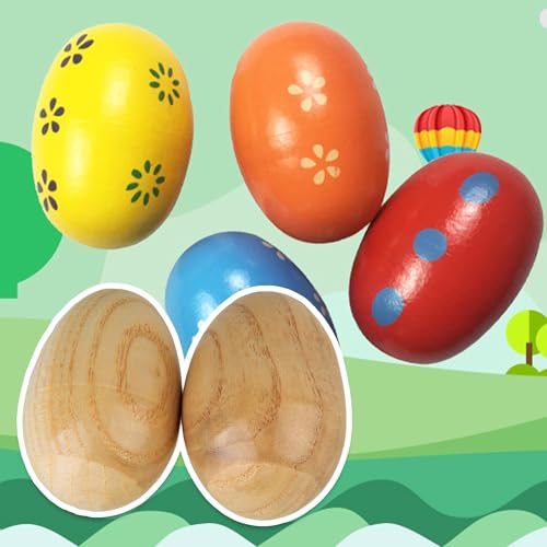 Lovermusic M20182800-A Finish Percussion Wooden Egg-Shaped Shakers Musical Instrument Tool Pack Of 2 thumb #7
