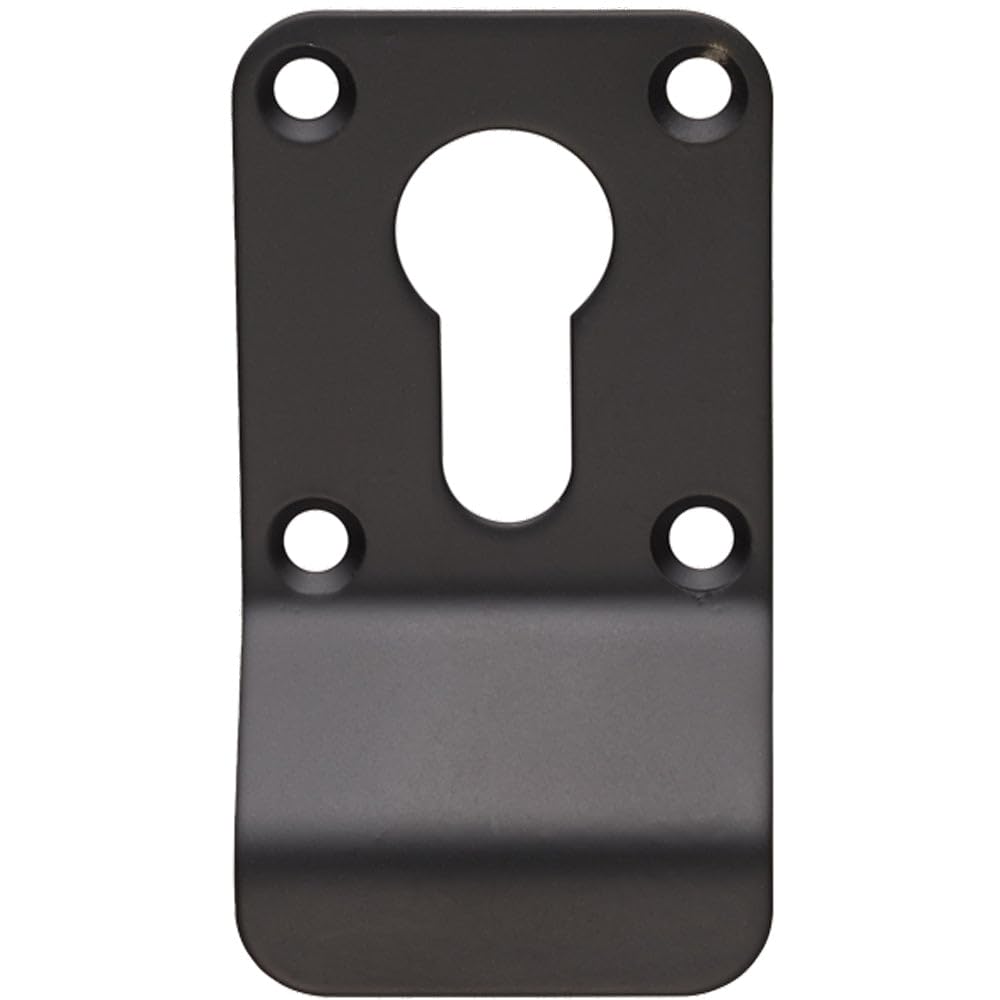 Loops Matt Black Euro Profile Cylinder Latch Pull Handle 78Mm X 44Mm Door Finger