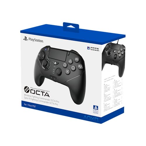 HORI Almohadilla de lucha de grado torneo para Playstation® 5, Playstation® 4, y Windows 11/10 - Wireless Fighting Commander OCTA Pro - Tournament Grade Fightpad Controller for Playstation® 5, Playsta